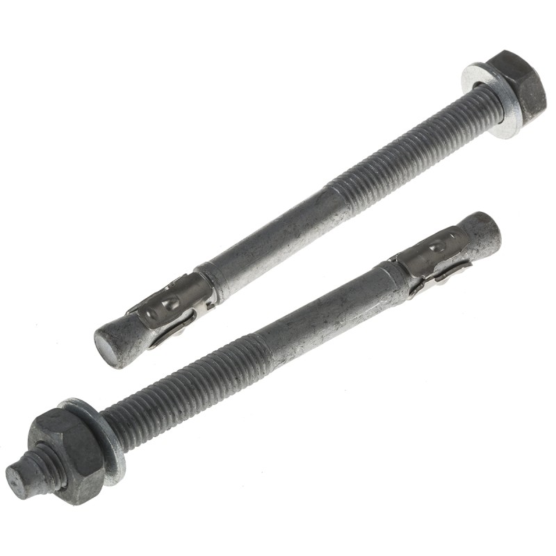 1 Bag of 10 - RS PRO Carbon Steel Anchor Bolt M10 x 125mm, 10mm Fixing Hole