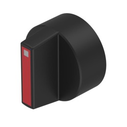 1 pcs : 61-9028.20 - ROTATING KNOB BLACK/RED D18 PLAS