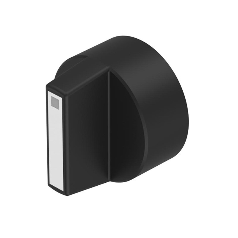 1 pcs : 61-9028.9 - ROTATING KNOB BLACK/WHITE D18 PL