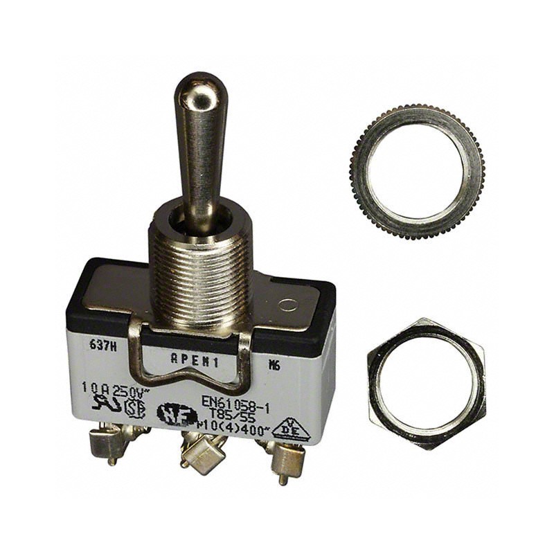 1 pcs : 637H - SWITCH TOGGLE SPDT 10A 250V