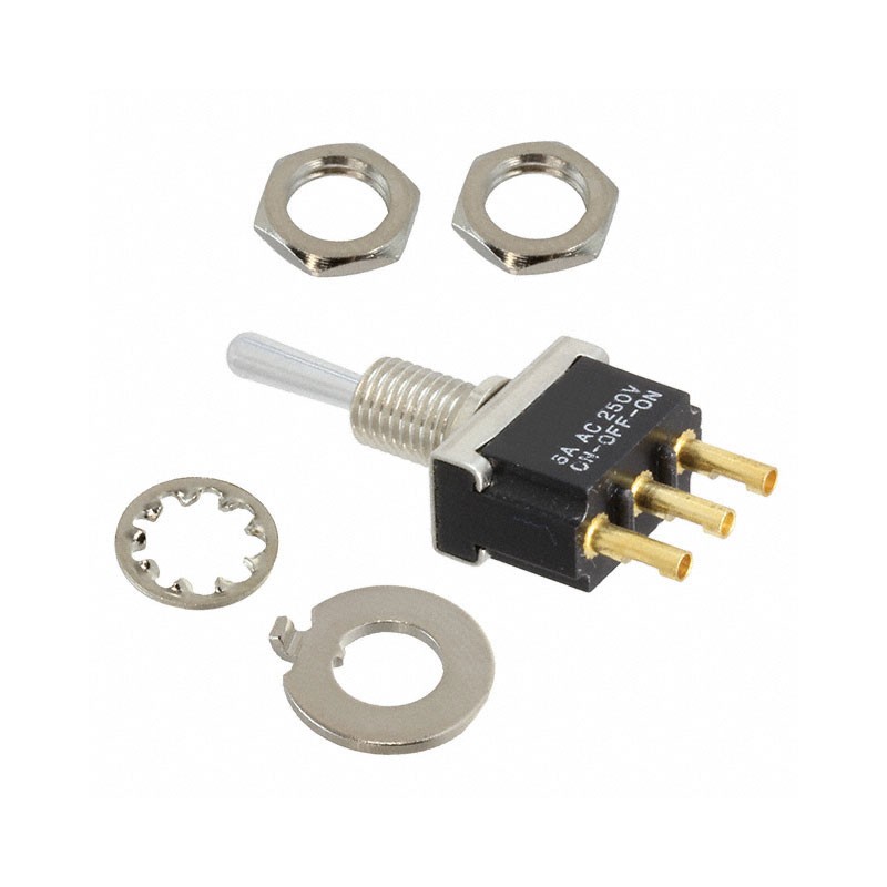 1 pcs : 6-6437630-2 - SWITCH TOGGLE SPDT 6A 250V