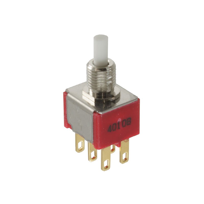 1 pcs : 700DP7B10M1RE - SWITCH PUSH DPDT 0.4VA 20V