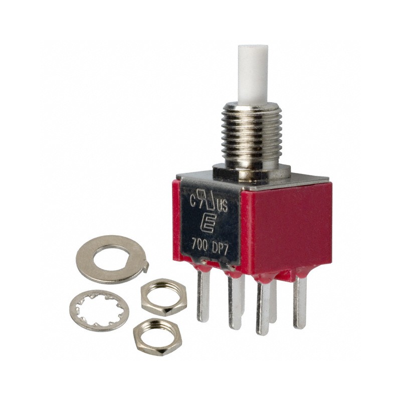 1 pcs : 700DP7B10M2QEH - SWITCH PUSHBUTTON DPDT 3A 120V