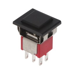 1 pcs : 700DP7M1QEAP2BLKBLK - SWITCH PB DPDT 3A 120V
