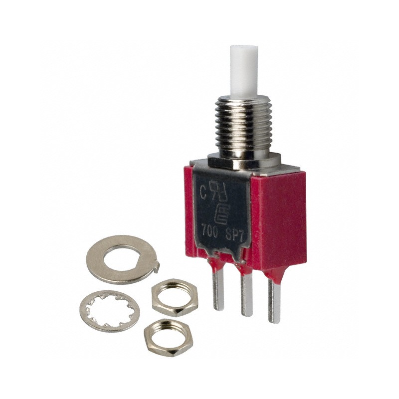 1 pcs : 700SP7B10M2QEH - SWITCH PUSHBUTTON SPDT 3A 120V