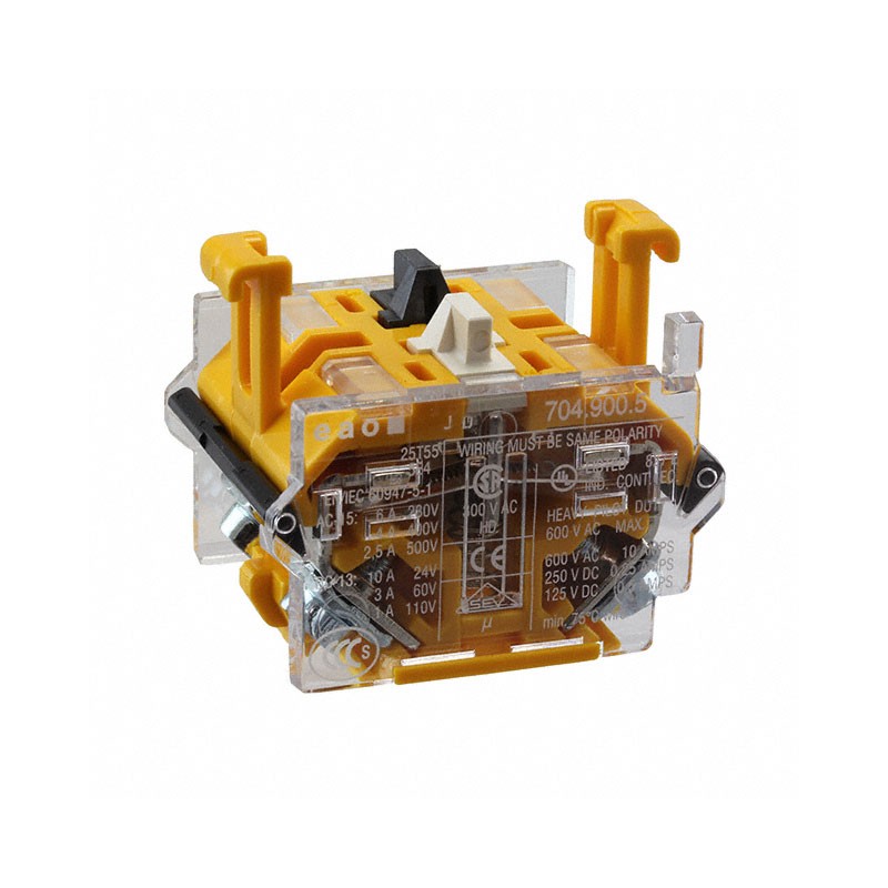 1 pcs : 704.900.5 - CONTACT BLK DPST-NO/NC 10A 500V