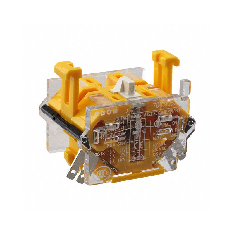 1 pcs : 704.905.1 - CONTACT BLOCK SPST-NO 6A 500V