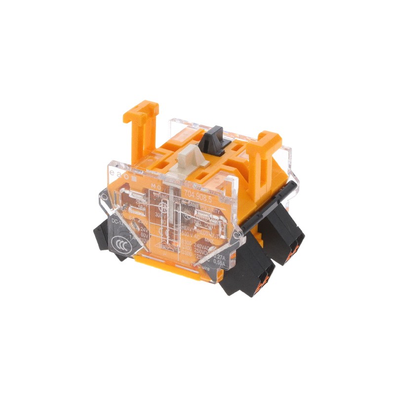 1 pcs : 704.908.5 - CONTACT BLOCK DPST-NO/NC 6A 250V