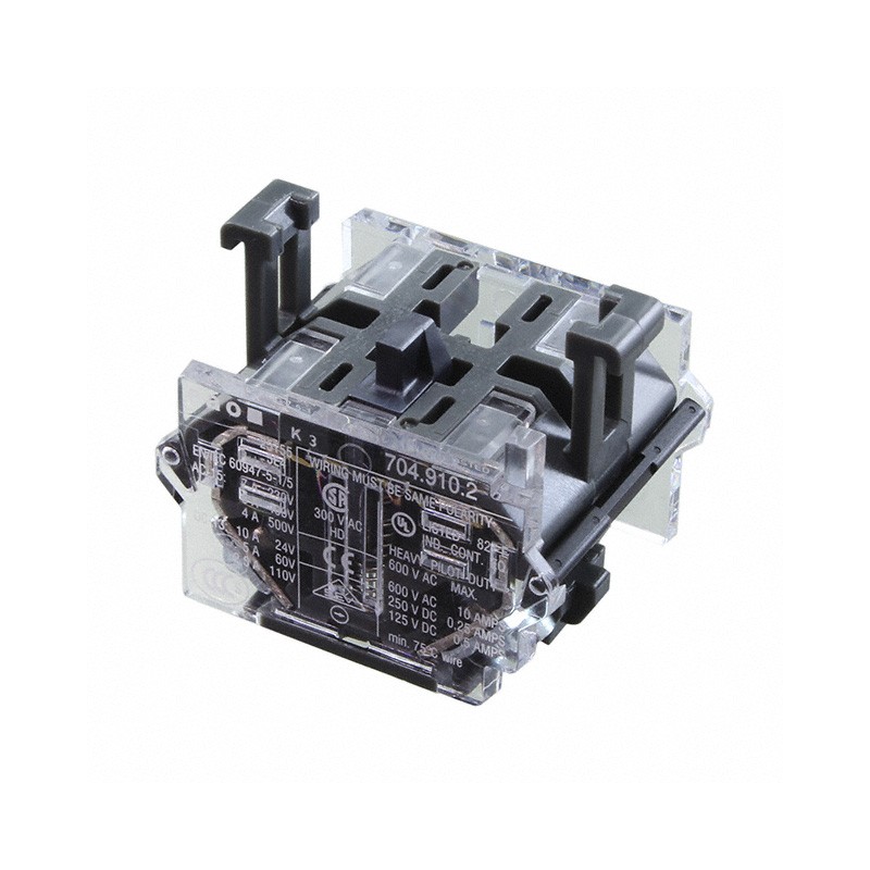 1 pcs : 704.910.2 - CONTACT BLOCK SPST-NC 10A 500V