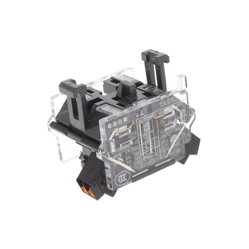 1 pcs : 704.918.2 - CONTACT BLOCK SPST-NC 6A 250V