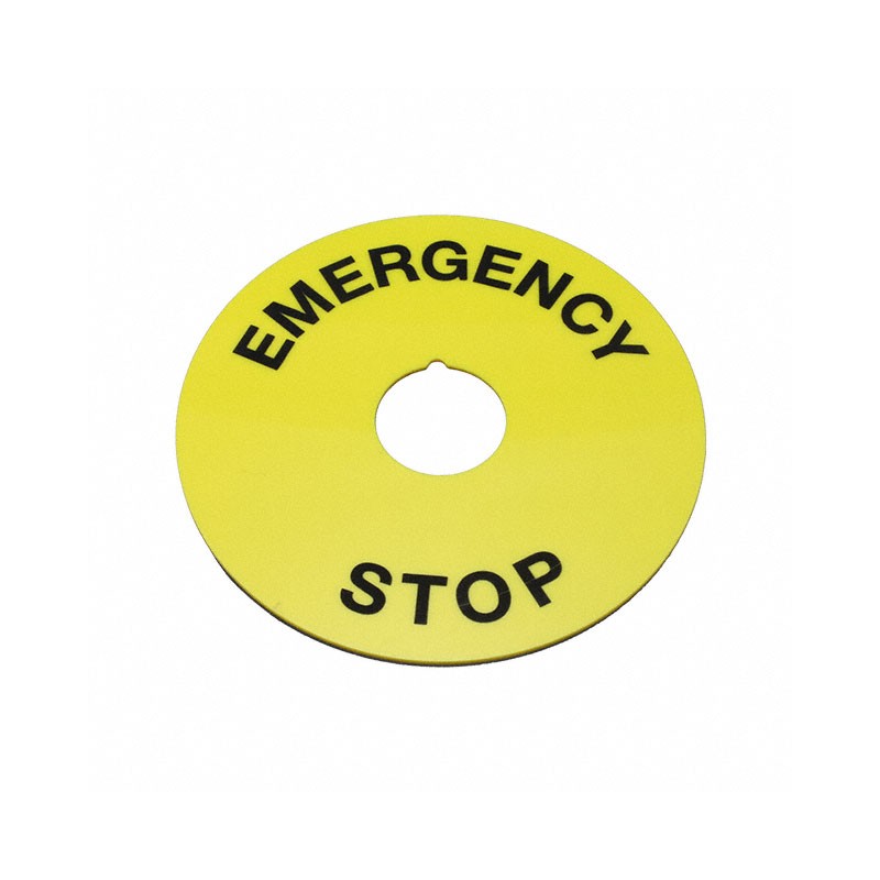 1 pcs : 704.963.1 - MARKING PLATE D90 YELLOW EMERGEN