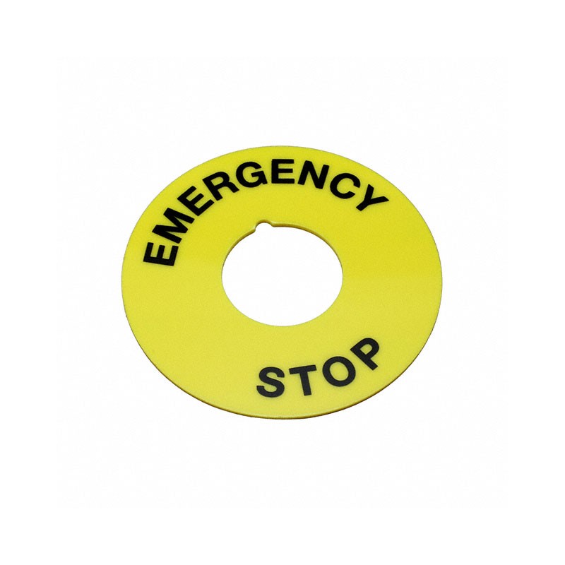 1 pcs : 704.963.6 - MARKING PLATE D60 YELLOW EMERGEN