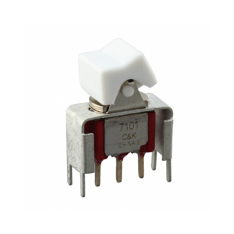 1 pcs : 7101J50V6QE1 - SWITCH ROCKER SPDT 5A 120V
