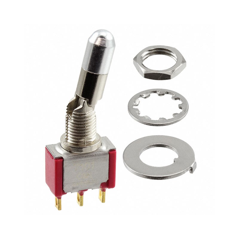 1 pcs : 7101K2ZBE - SWITCH TOGGLE SPDT 0.4VA 20V