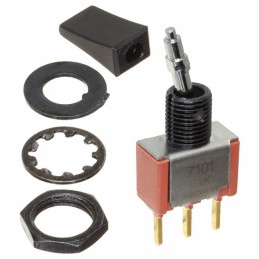 1 pcs : 7101L41DCBE22 - SWITCH TOGGLE SPDT 0.4VA 20V