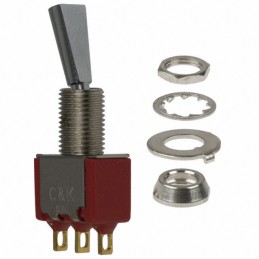 1 pcs : 7101P3YZBE - SWITCH TOGGLE SPDT 0.4VA 20V