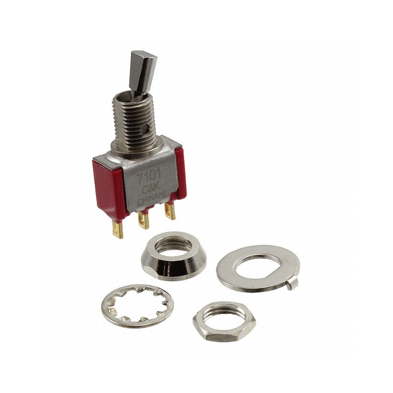 1 pcs : 7101P4HZBE - SWITCH TOGGLE SPDT 0.4VA 20V