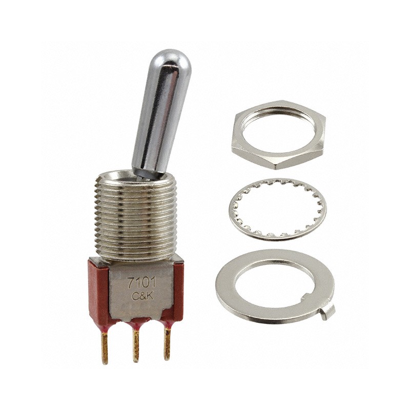 1 pcs : 7101TCWCBE - SWITCH TOGGLE SPDT 0.4VA 20V