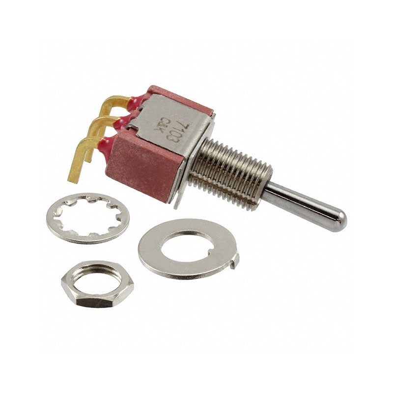 1 pcs : 7103SYABE - SWITCH TOGGLE SPDT 0.4VA 20V