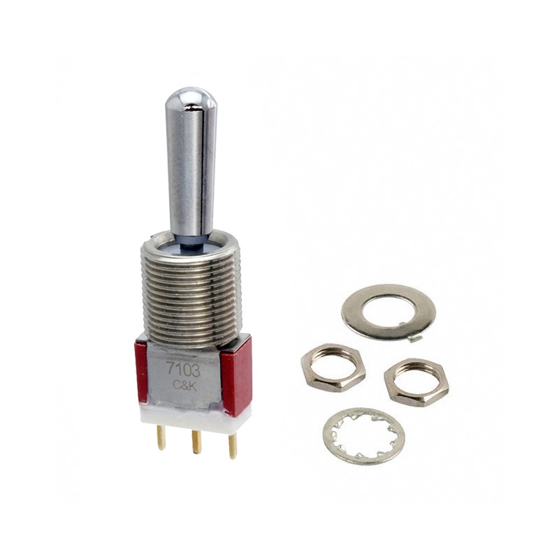 1 pcs : 7103TCWCBI - SWITCH TOGGLE SPDT 0.4VA 20V