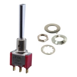1 pcs : 7105P1HZBE - SWITCH TOGGLE SPDT 0.4VA 20V