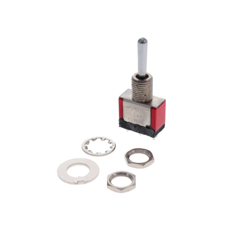 1 pcs : 7105P4D9ABE - SWITCH TOGGLE SPDT 0.4VA 20V