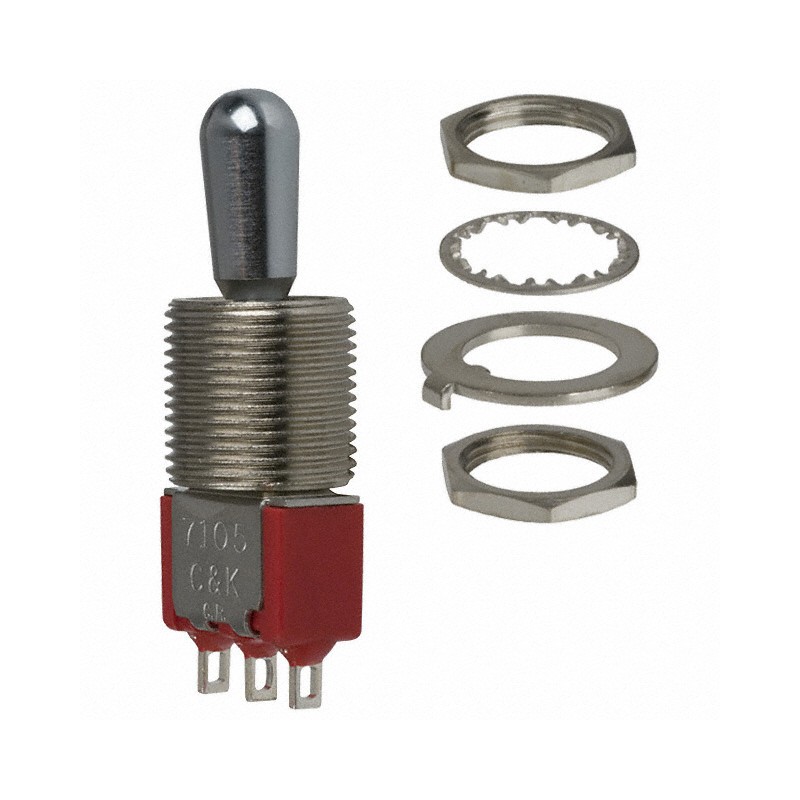 1 pcs : 7105T1ZQE - SWITCH TOGGLE SPDT 5A 120V