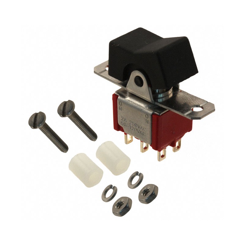 1 pcs : 7201J1ZQE2 - SWITCH ROCKER DPDT 5A 120V