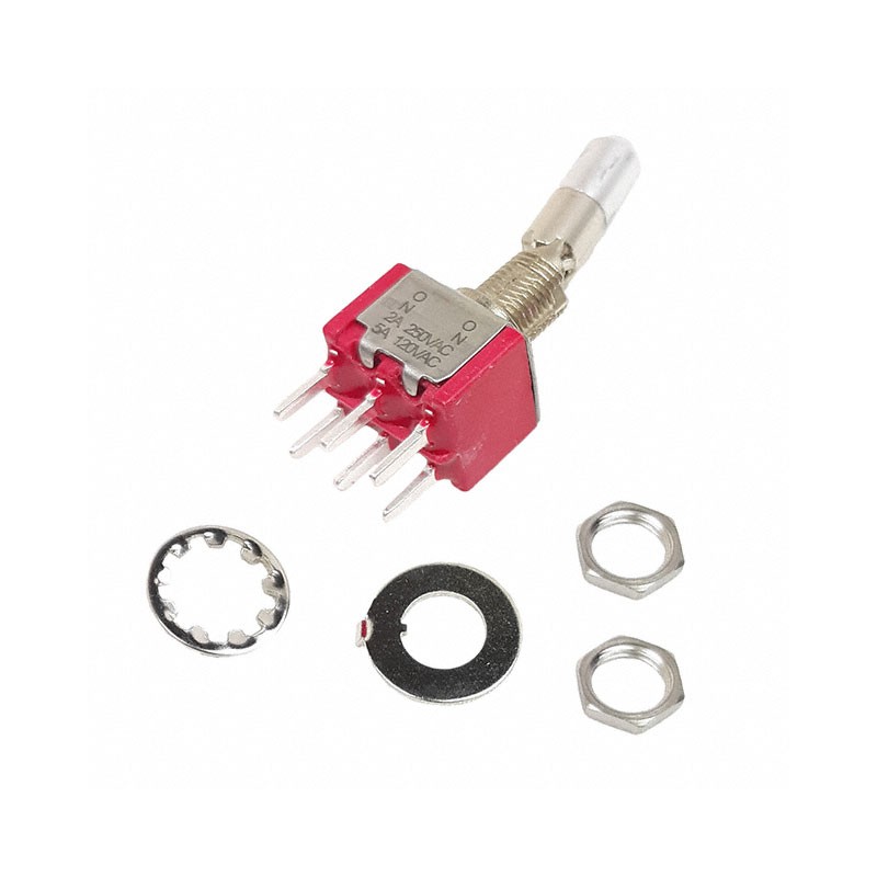 1 pcs : 7201K12CQE - SWITCH TOGGLE DPDT 5A 120V