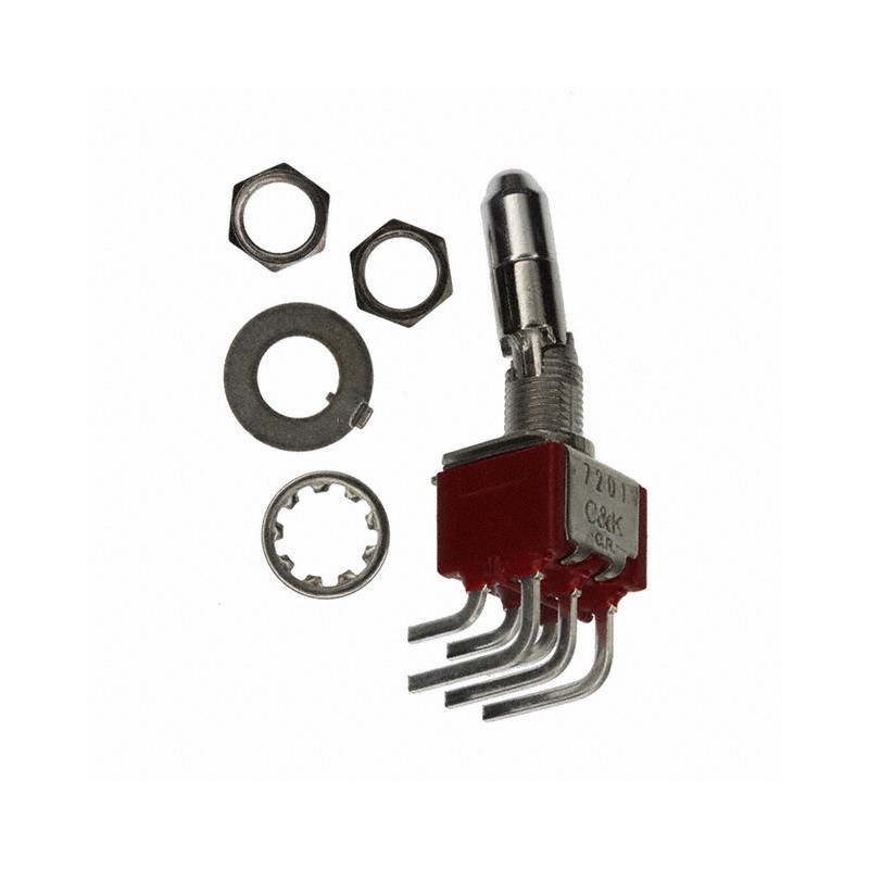 1 pcs : 7201K12CWAQE - SWITCH TOGGLE DPDT 5A 120V