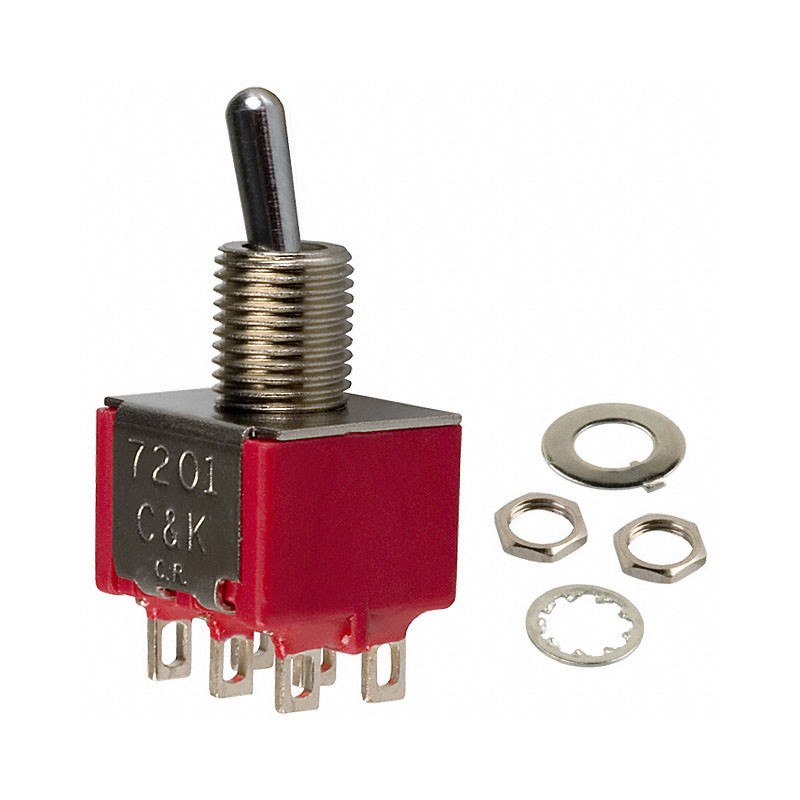 1 pcs : 7201MDZQE - SWITCH TOGGLE DPDT 5A 120V