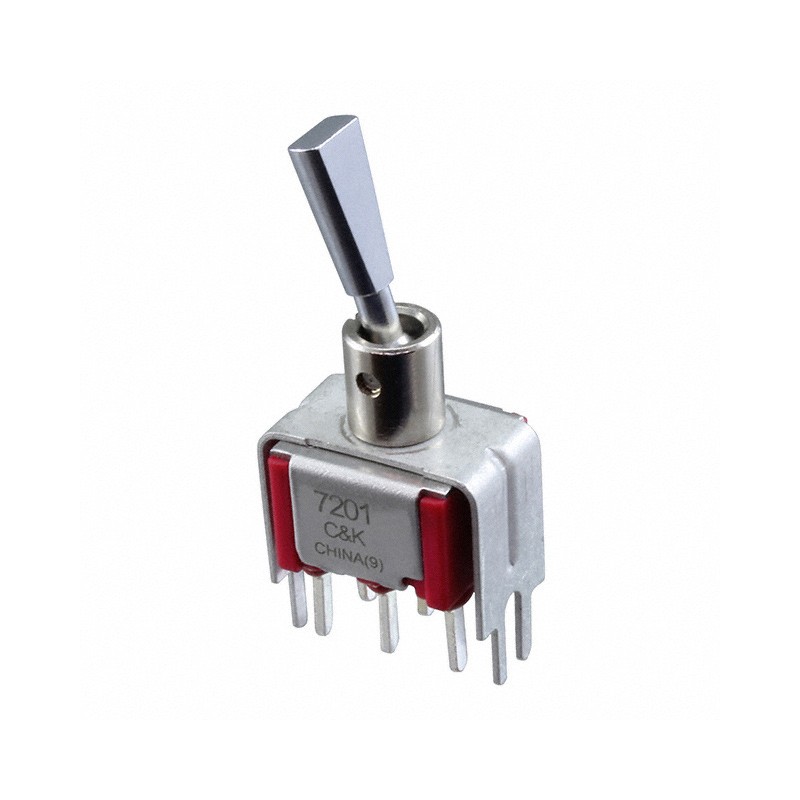 1 pcs : 7201P3D9V3QE - SWITCH TOGGLE DPDT 5A 120V