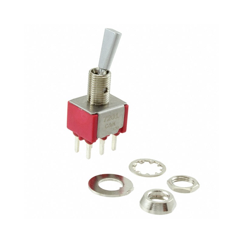 1 pcs : 7201P3YCQE - SWITCH TOGGLE DPDT 5A 120V