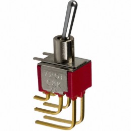 1 pcs : 7201SD9AV2BE - SWITCH TOGGLE DPDT 0.4VA 20V