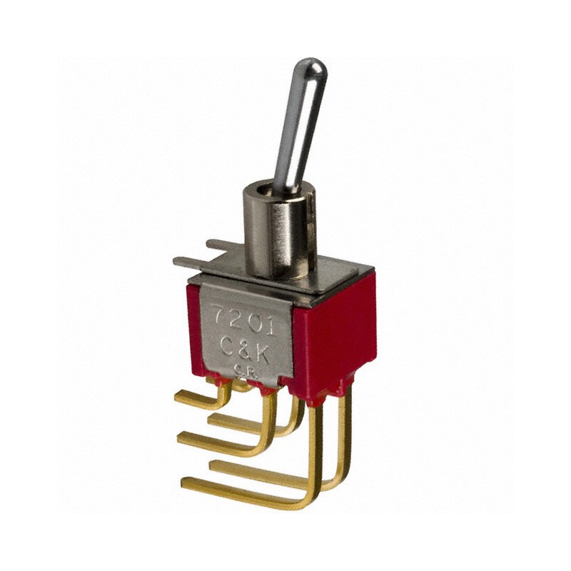 1 pcs : 7201SD9AV2BE - SWITCH TOGGLE DPDT 0.4VA 20V