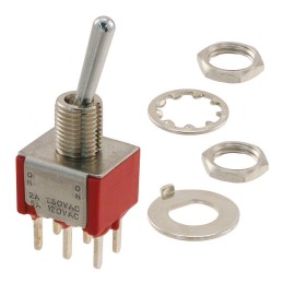 1 pcs : 7201SDCQE - SWITCH TOGGLE DPDT 5A 120V