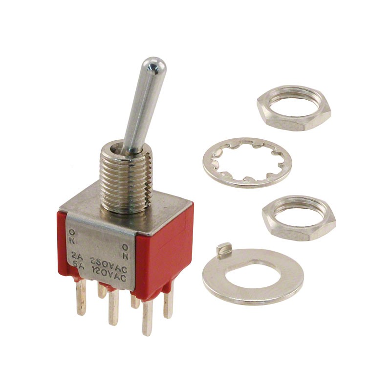 1 pcs : 7201SDCQE - SWITCH TOGGLE DPDT 5A 120V