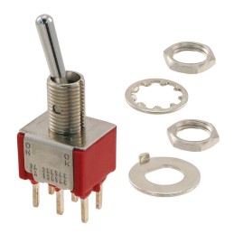 1 pcs : 7201SPYCQE - SWITCH TOGGLE DPDT 5A 120V