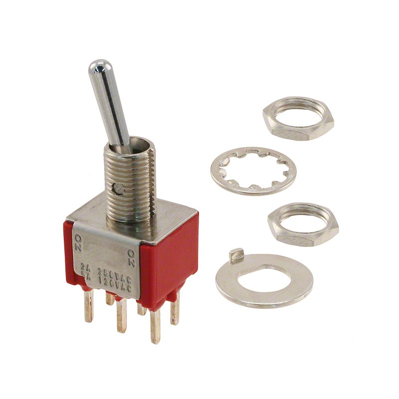 1 pcs : 7201SPYCQE - SWITCH TOGGLE DPDT 5A 120V
