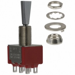 1 pcs : 7203P3YZQE - SWITCH TOGGLE DPDT 5A 120V