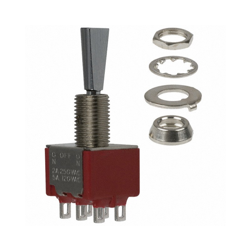 1 pcs : 7203P3YZQE - SWITCH TOGGLE DPDT 5A 120V