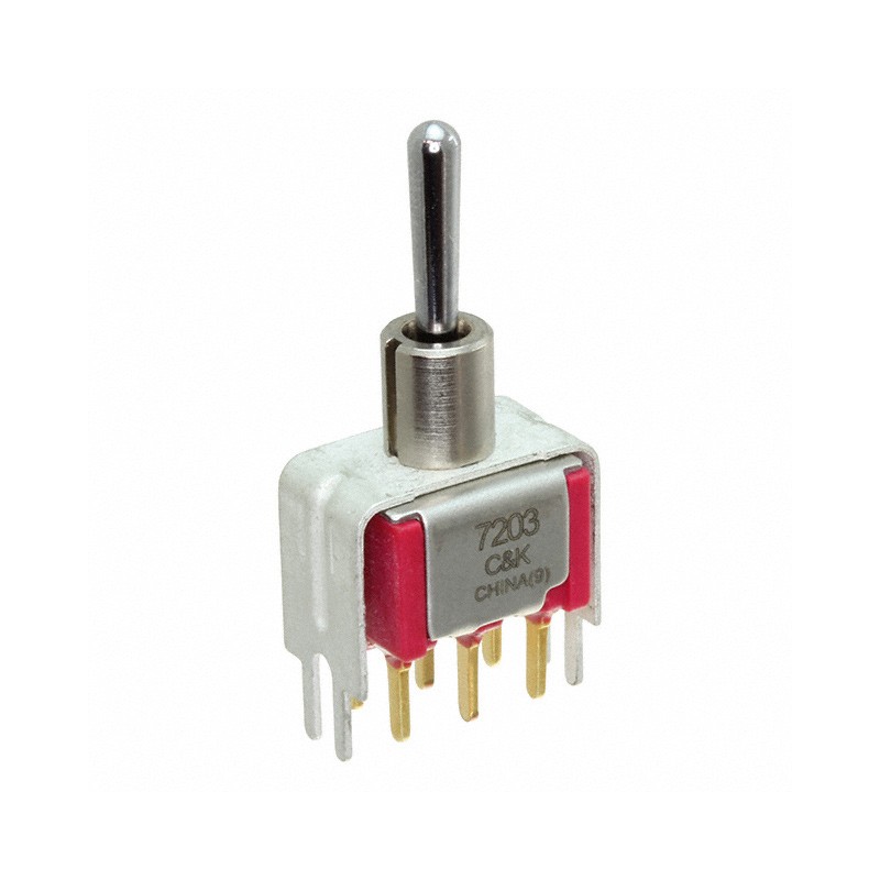 1 pcs : 7203SD9V3BE - SWITCH TOGGLE DPDT 0.4VA 20V