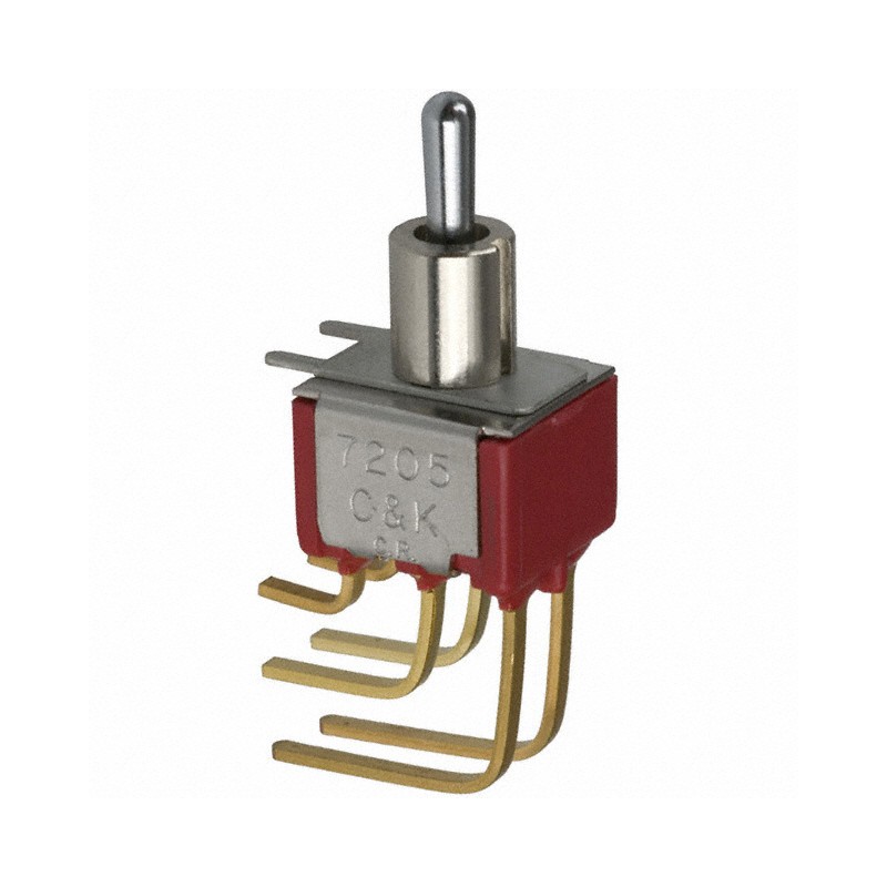1 pcs : 7205MD9AV2BE - SWITCH TOGGLE DPDT 0.4VA 20V
