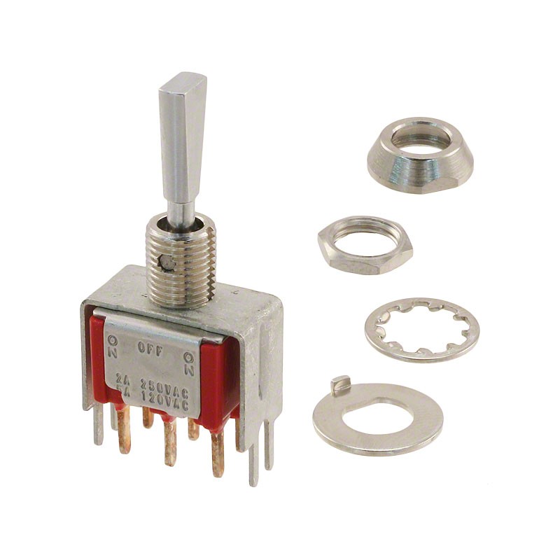 1 pcs : 7205P3DV3QE - SWITCH TOGGLE DPDT 5A 120V