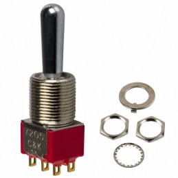 1 pcs : 7205TCWZGE - SWITCH TOGGLE DPDT 5A 120V