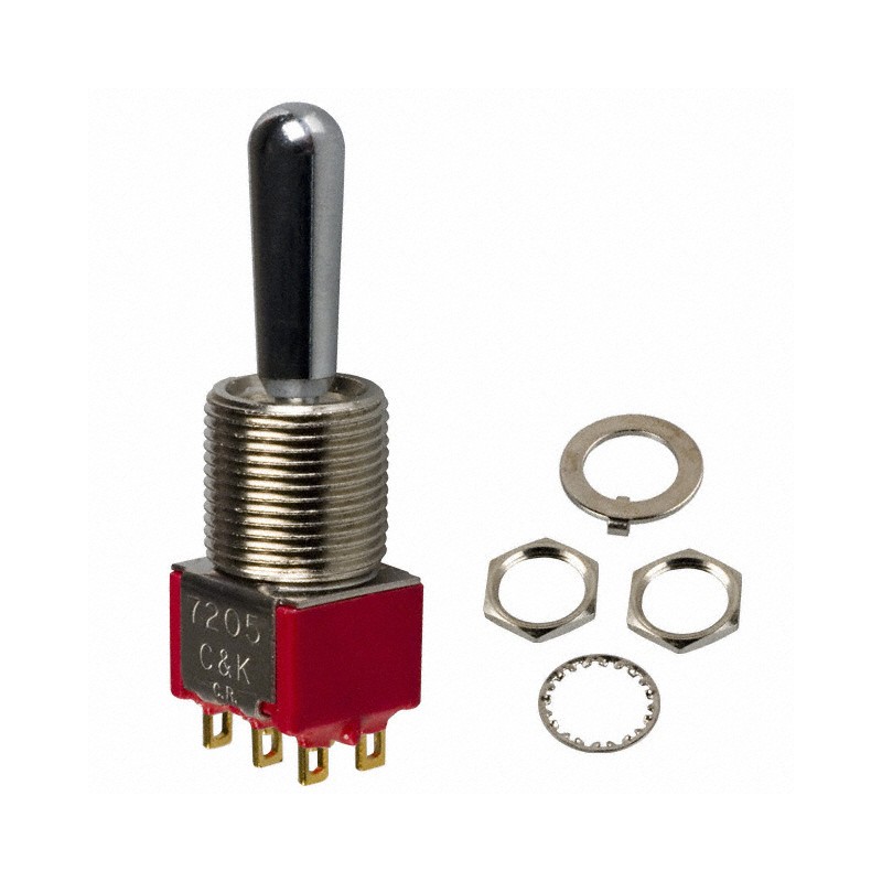 1 pcs : 7205TCWZGE - SWITCH TOGGLE DPDT 5A 120V