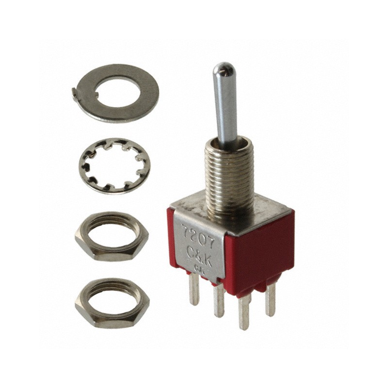 1 pcs : 7207SYCQE - SWITCH TOGGLE DPDT 5A 120V