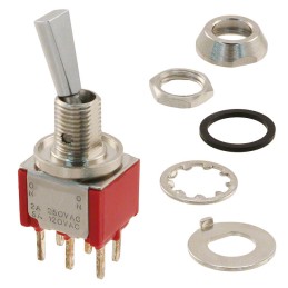 1 pcs : 7208P3CWCQE - SWITCH TOGGLE DPDT 5A 120V