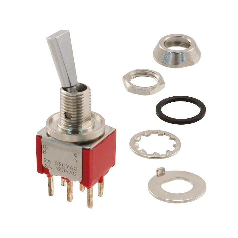 1 pcs : 7208P3CWCQE - SWITCH TOGGLE DPDT 5A 120V