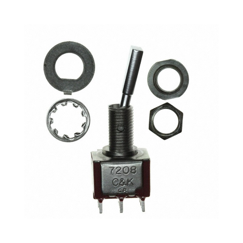 1 pcs : 7208P3Y4ZQE - SWITCH TOGGLE DPDT 5A 120V